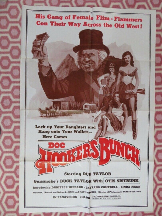 DOC HOOKERS BUNCH 1976 US ONE SHEET POSTER RARE DUB TAYLOR BUCK BELCHER