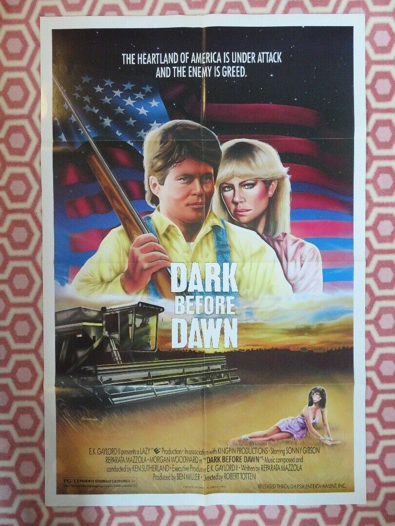 DARK BEFORE DAWN US ONE SHEET POSTER 1988 FARMING ROBERT TOTTEN RARE