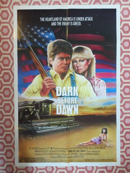 DARK BEFORE DAWN US ONE SHEET POSTER 1988 FARMING ROBERT TOTTEN RARE