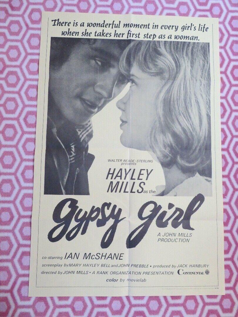 GYPSY GIRL 1966 US ONE SHEET  POSTER HAYLEY MILLS IAN McSHANE RARE