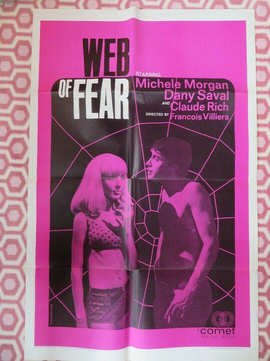 WEB OF FEAR 1966 US ONE SHEET  POSTER FRANCOIS VILLIERS M MORGAN RARE