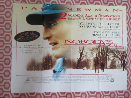 NOBODYS FOOL QUAD POSTER PAUL NEWMAN JESSICA TANDY BRUCE WILLIS 1995