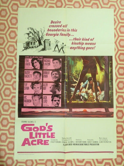 GOD'S LITTLE ACRE US ONE SHEET POSTER  TINA LOUISE MICHAEL LANDON