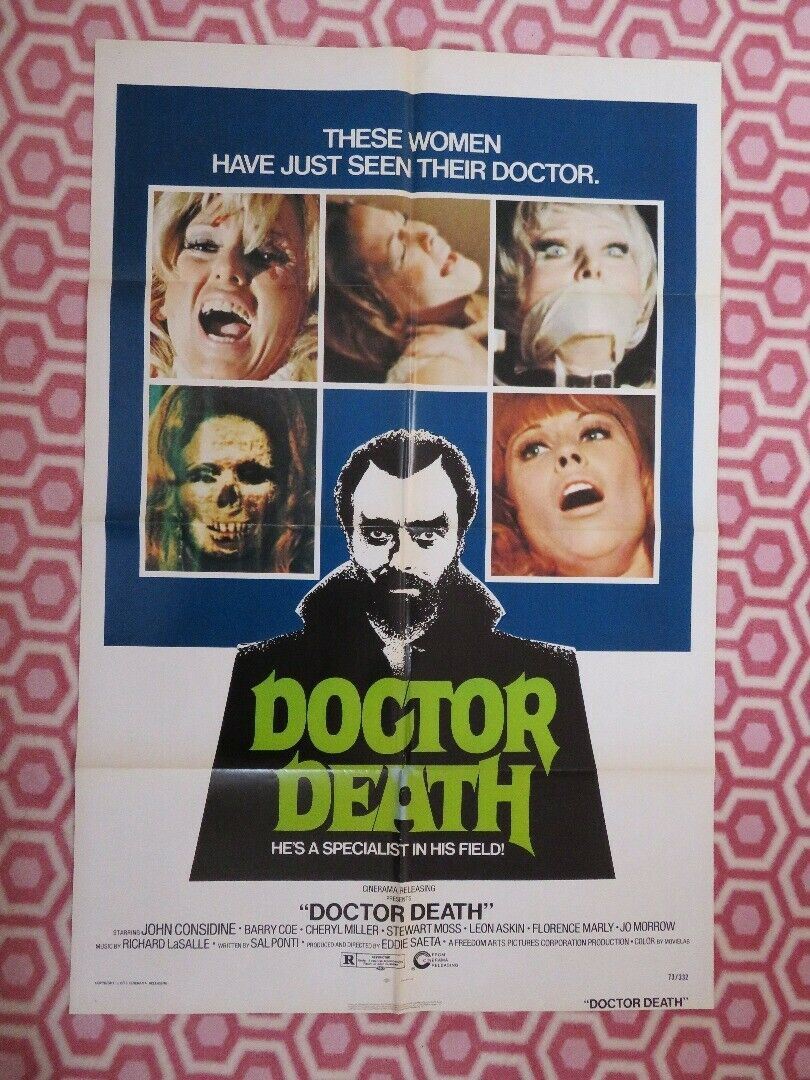 DOCTOR DEATH US ONE SHEET  POSTER  JOHN CONSIDINE LEON ASKIN HORROR