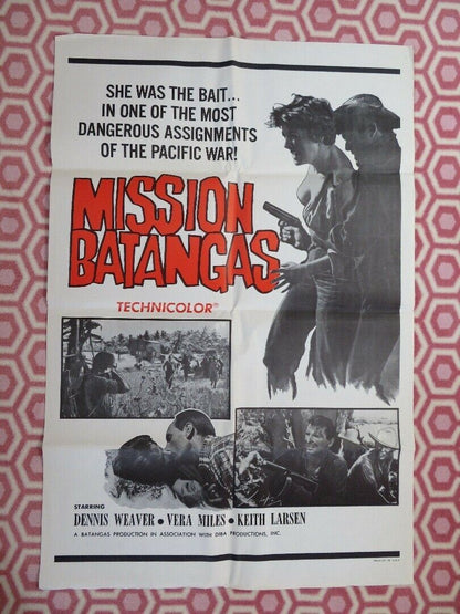 MISSION BATANGAS US ONE SHEET POSTER DENNIS WEAVER VERA MILES  1968