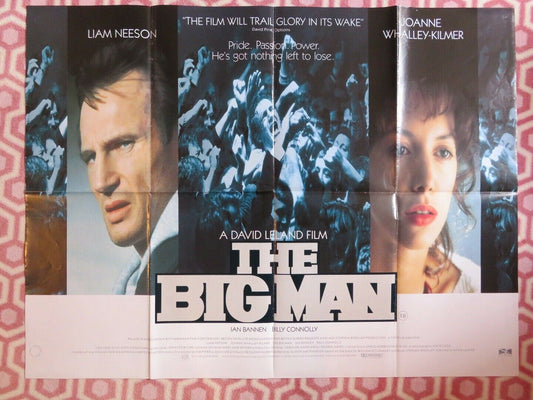 THE BIG MAN / CROSSING THE LINE BRITISH QUAD (30"x 40") POSTER LIAM NEESON 1990