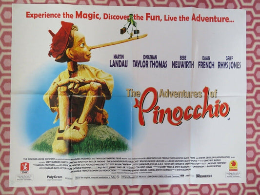 THE ADVENTURES OF PINOCCHIO BRITISH QUAD (30" x 40") POSTER MARTIN LANDAU 1996