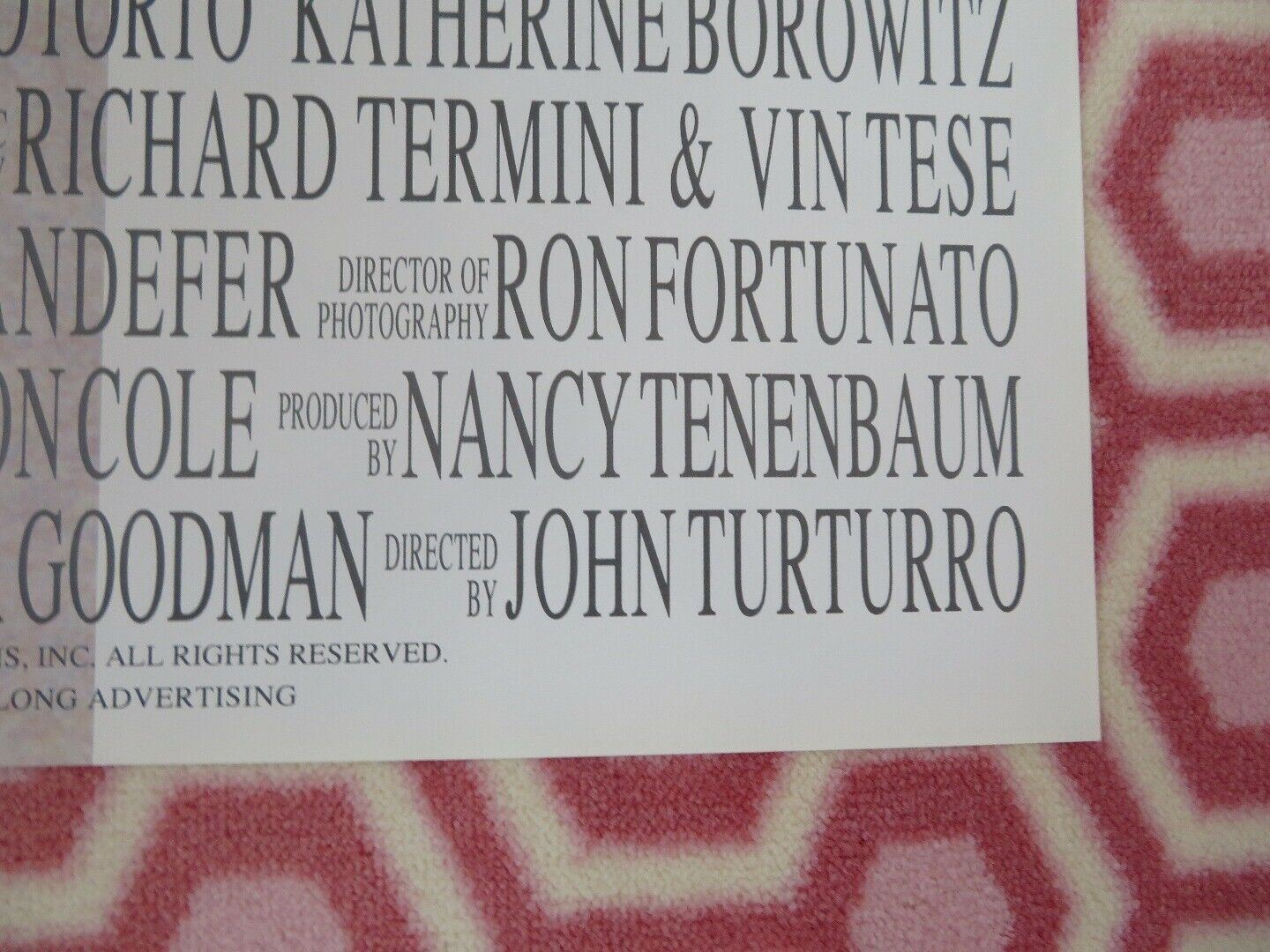 MAC ONE SHEET POSTER FOLDED JOHN TURTURRO MICHAEL BADALUCCO 1992