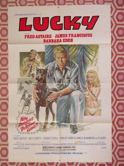 LUCKY ONE SHEET(27"x 41") POSTER FRED ASTAIRE BARBARA EDEN 1978