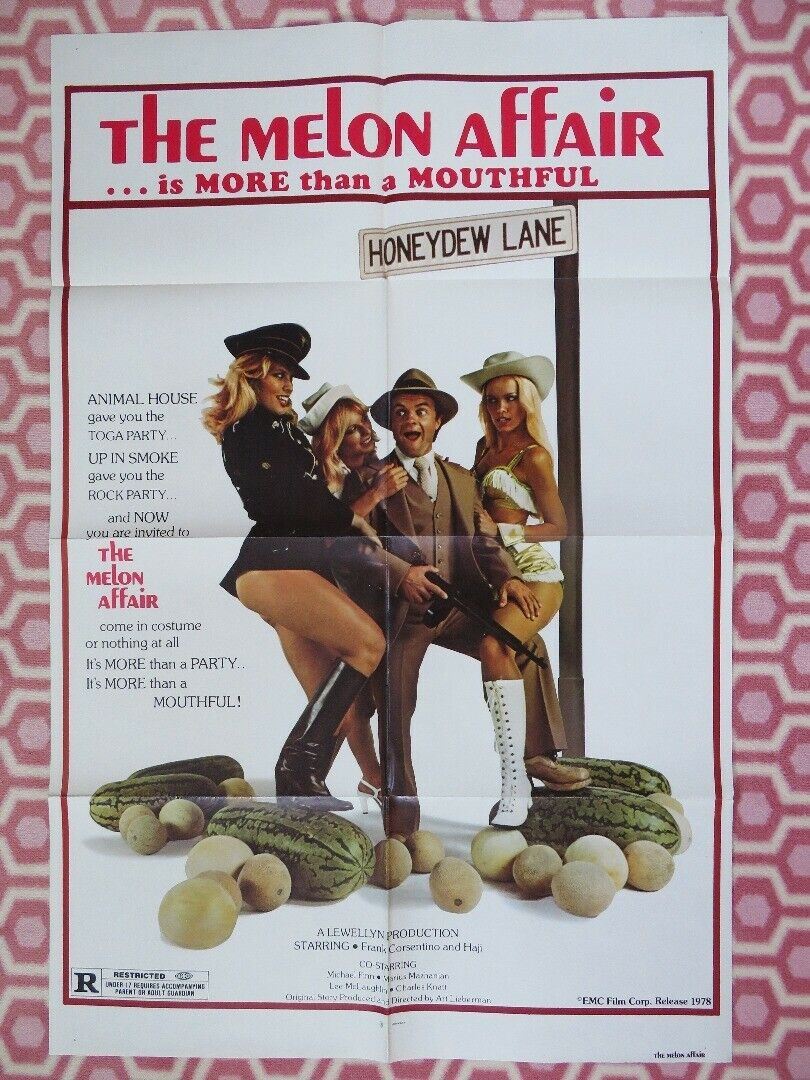 THE MELON AFFAIR ONE SHEET POSTER FOLDED FRANK CORSENTINO HAJI COMEDY 1978