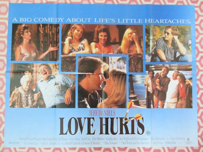 LOVE HURTS BRITISH QUAD (30"x 40") POSTER JEFF DANIELS SYNTHIA SIKES 1990