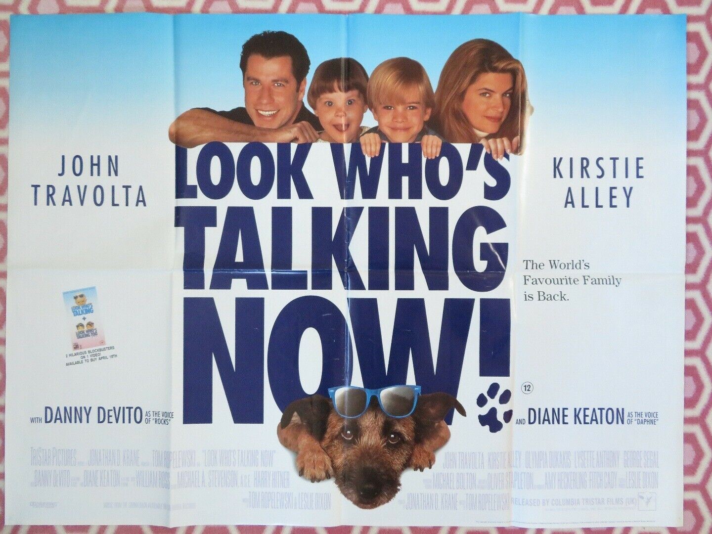 LOOK WHO'S TALKING NOW BRITISH QUAD (30"x 40")POSTER JOHN TRAVOLTA KIRSTIE ALLEY