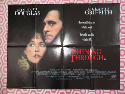 SHINING THROUGH  BRITISH QUAD (30"x40") POSTER MICHAEL DOUGLAS MELANIE GRIFFITH