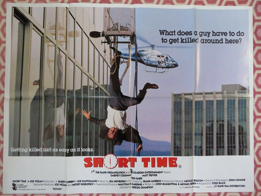 SHORT TIME BRITISH QUAD (30"x40") POSTER DABNEY COLEMAN TERI GARR JOE PANTOLIANO