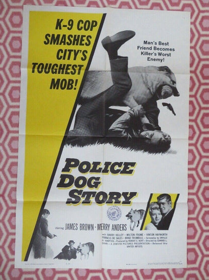 POLICE DOG STORY  US ONE SHEET (27 x 41) POSTER  JAMES BROWN MERRY ANDERS 1961