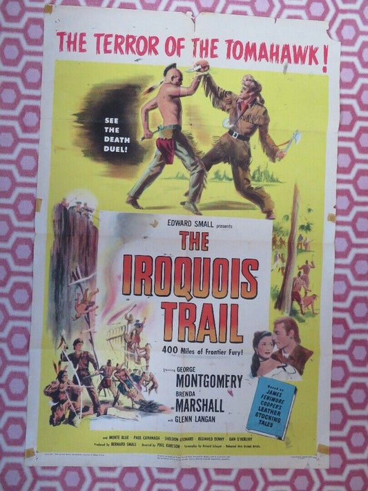 THE IROQUOIS TRAIL US ONE SHEET (27 x 41) POSTER GEORGE MONTGOMERY JAMES COOPER