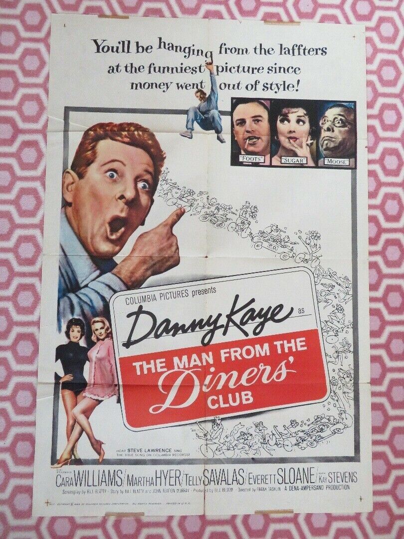 THE MAN FROM THE DINERS CLUB US ONE SHEET (27 x 41) POSTER DANNY KAYE T.SAVALAS