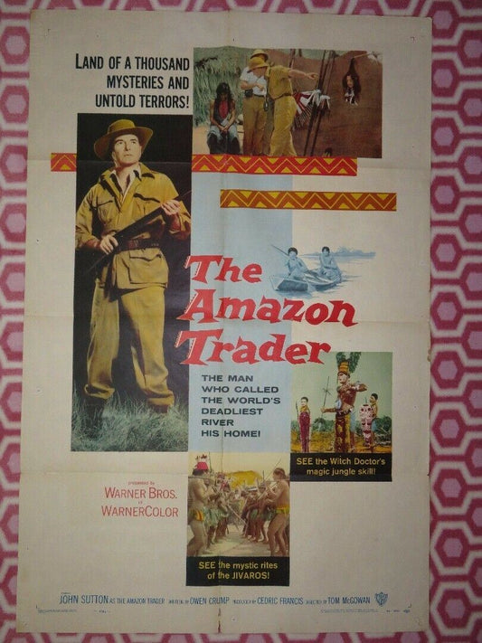 THE AMAZON TRADER US ONE SHEET  POSTER JOHN SUTTON OWEN CRUMP 1956