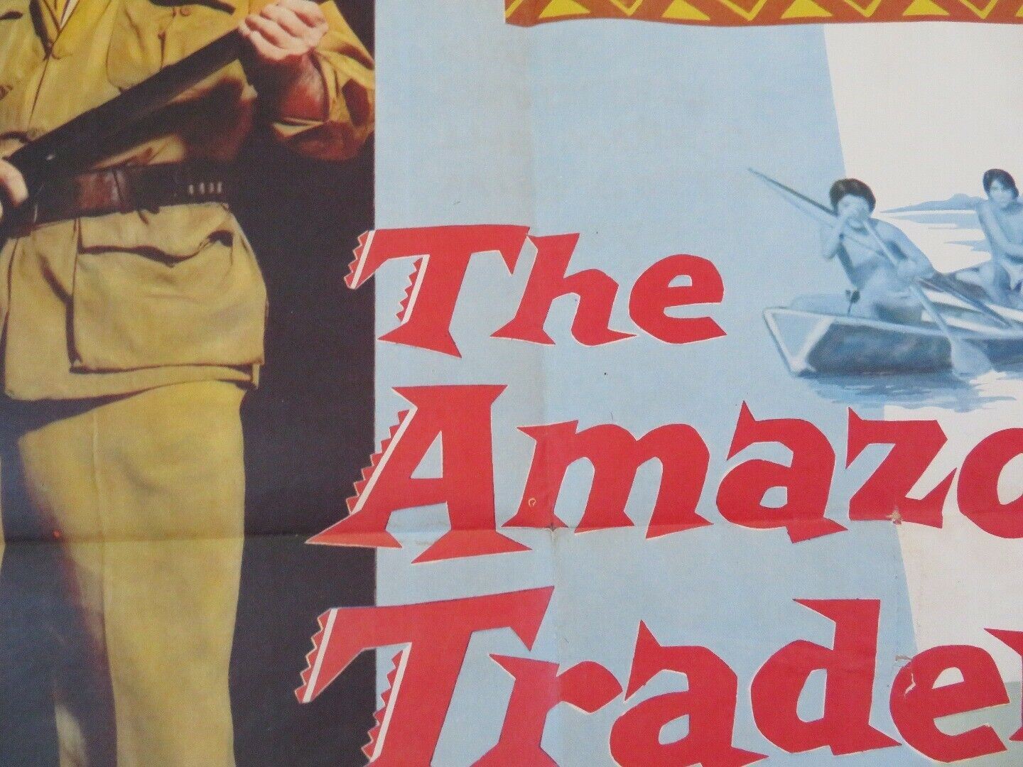 THE AMAZON TRADER US ONE SHEET  POSTER JOHN SUTTON OWEN CRUMP 1956