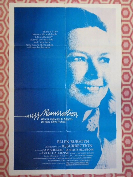 RESURRECTION US ONE SHEET POSTER ELLEN BURSTYN SAM SHEPARD 1980