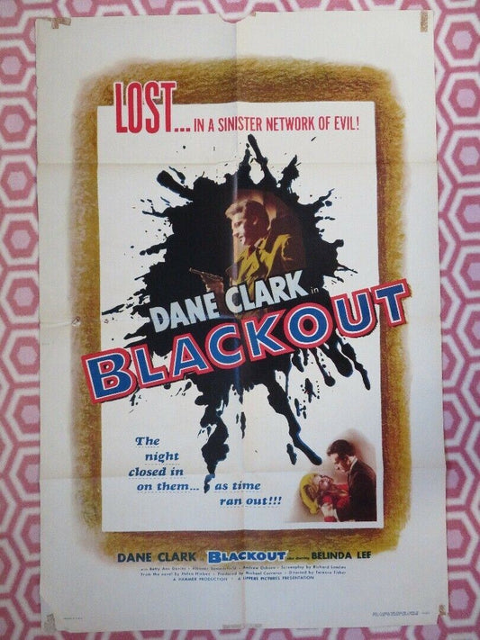 BLACKOUT US ONE SHEET POSTER DANE CLARK BELINDA LEE TERENCE FISHER