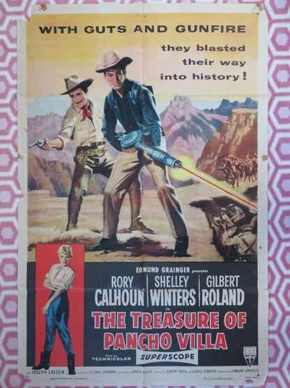 THE TREASURE PF PANCHO VILLA US ONE SHEET (27"x 41") POSTER RORY CALHOUN 1955