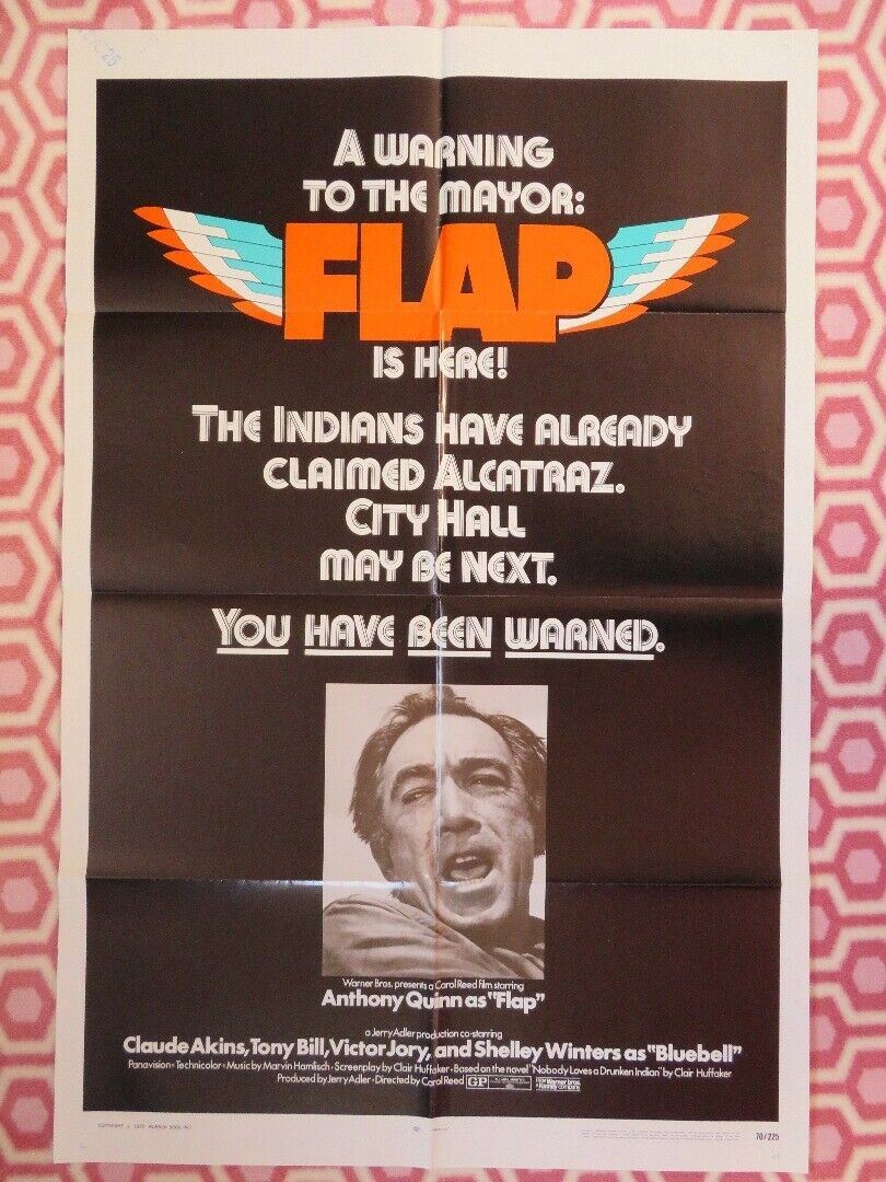 FLAP US ONE SHEET POSTER ANTHONY QUINN CLAUDE AKINS SHELLEY WINTERS