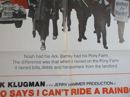 WHO SAYS I CAN'T RIDE A RAINBOW ONE SHEET POSTER  JACK KLUGMAN 1971