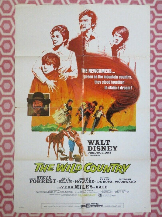 THE WILD COUNTRY ONE SHEET POSTER DISNEY STEVE FORREST VERA MILES