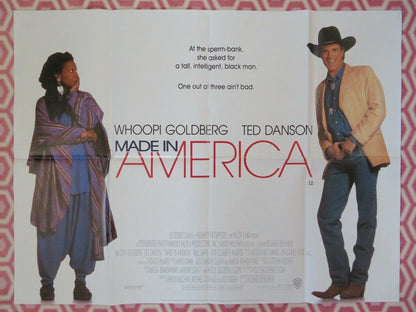 MADE IN AMERICA BRITISH QUAD (30"x 40") POSTER WILL SMITH WHOOPI GOLDBERGE