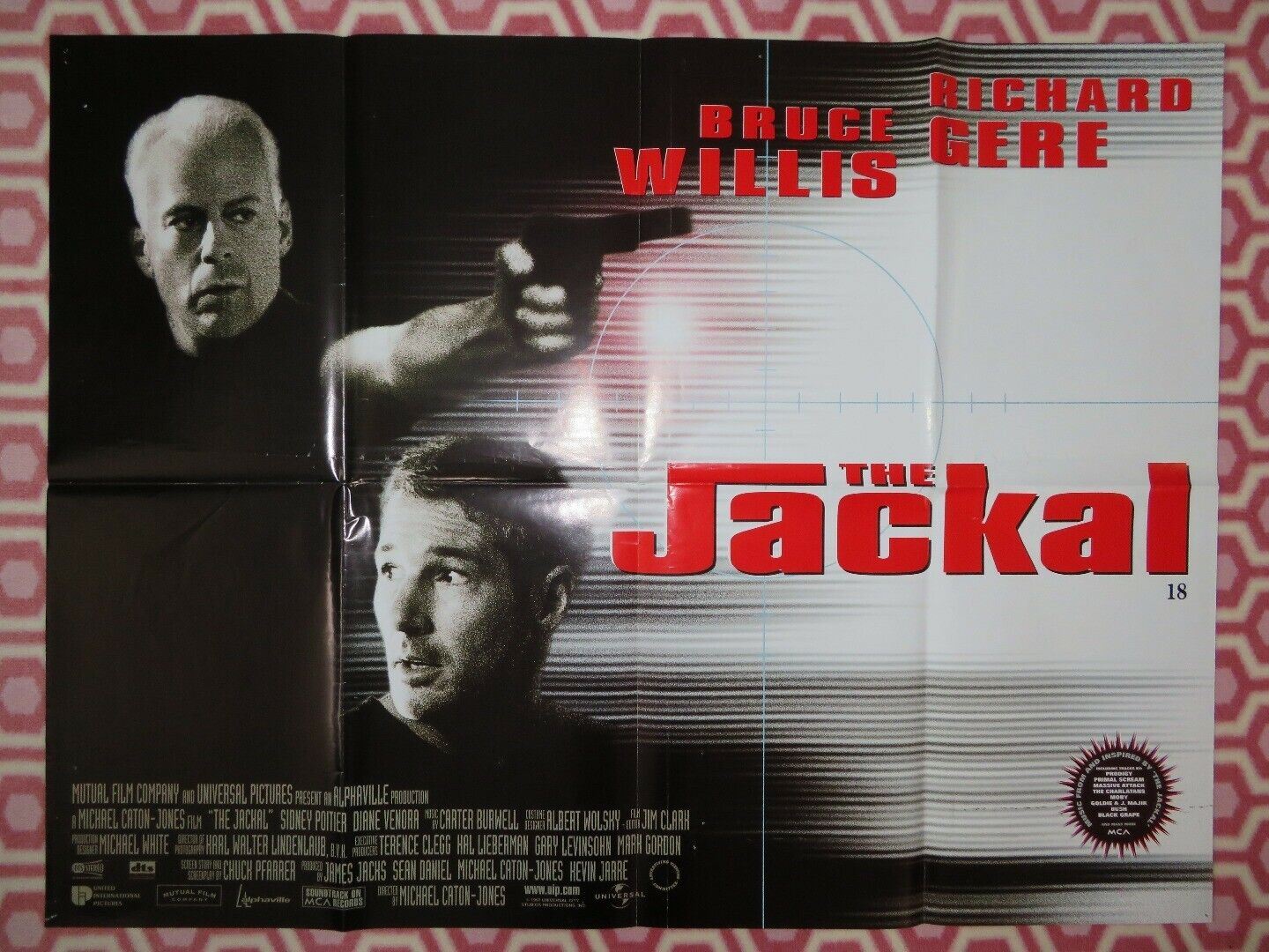 THE JACKAL BRITISH QUAD (30"x40") POSTER BRUCE WILLIS RICHARD GERE 1997