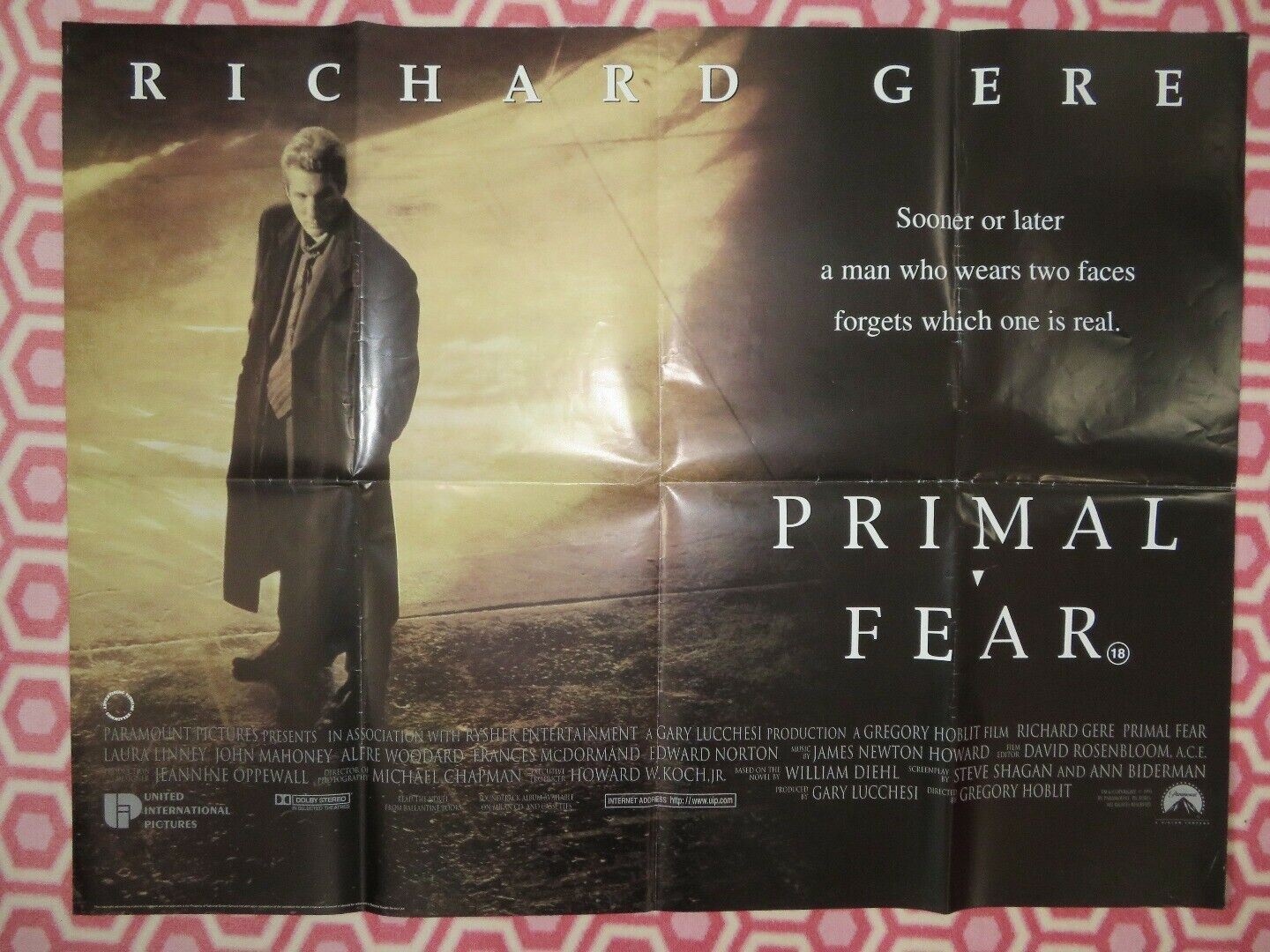 PRIMAL FEAR BRITISH QUAD (30"x40") POSTERRICHARD GERE EDWARD NORTON 1995