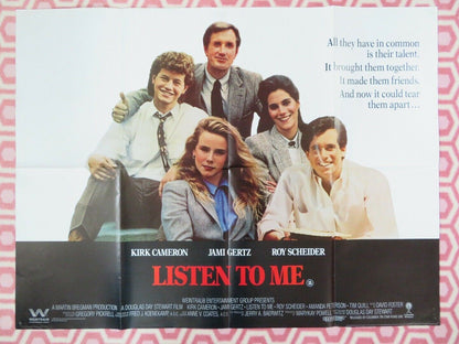 LISTEN TO ME BRITISH QUAD (30"x40") POSTER KIRK CAMERON JAMI GERTZ ROY SCHEIDER