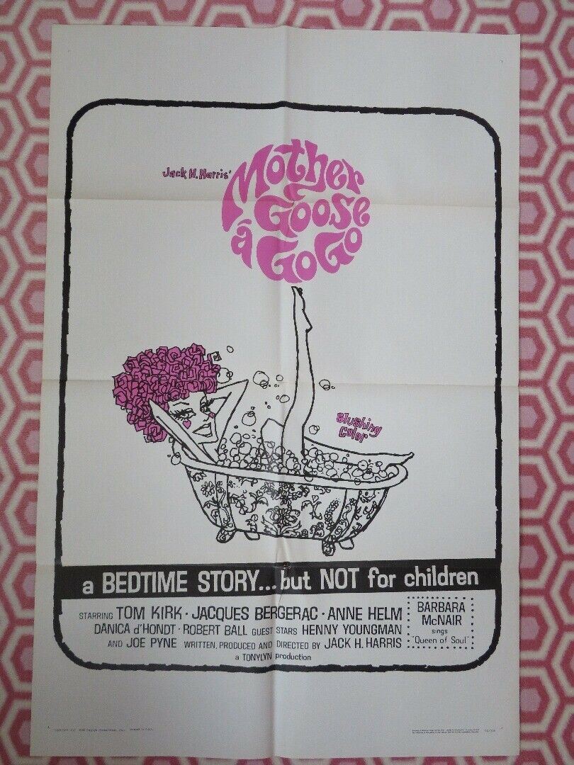 MOTHER GOOSE A GO-GO / UNKISSED BRIDE ONE SHEET POSTER TOM KIRK 1966