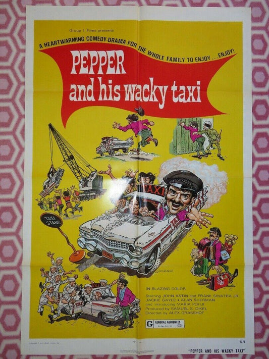 PEPPER AND HIS WACKY TAXI US ONE SHEET POSTER JOHN ASTIN ALEX GRASSHOF