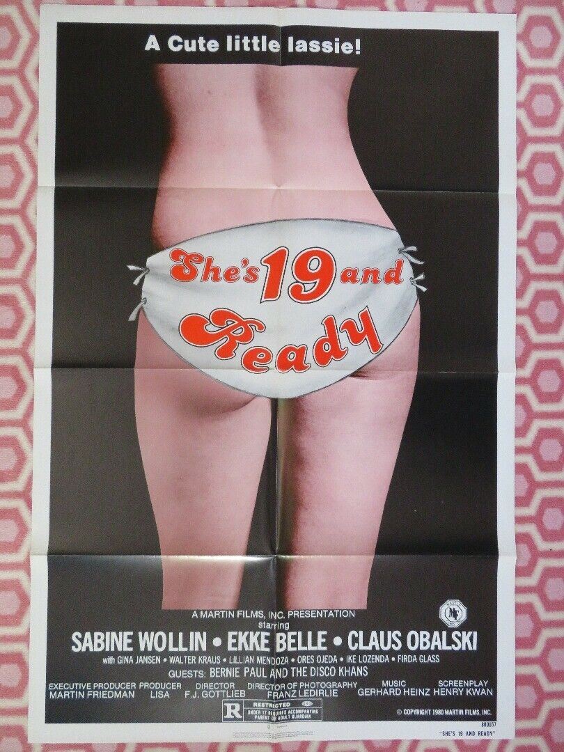 SHE'S 19 AND READY US ONE SHEET POSTER SABINE WOOLIN CLAUS FIELD 1980