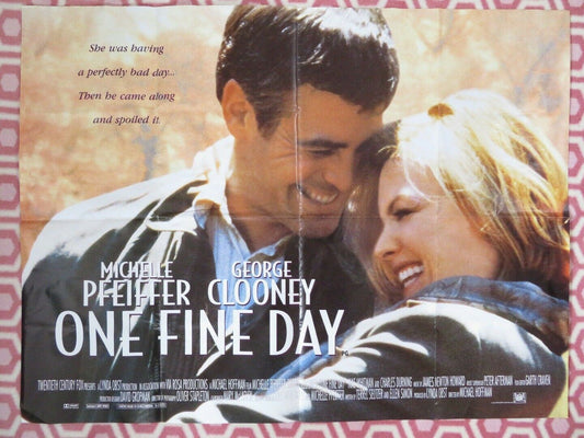 ONE FINE DAY BRITISH QUAD (30"x40") POSTER GEORGE CLOONEY MICHELLE PFEIFFER