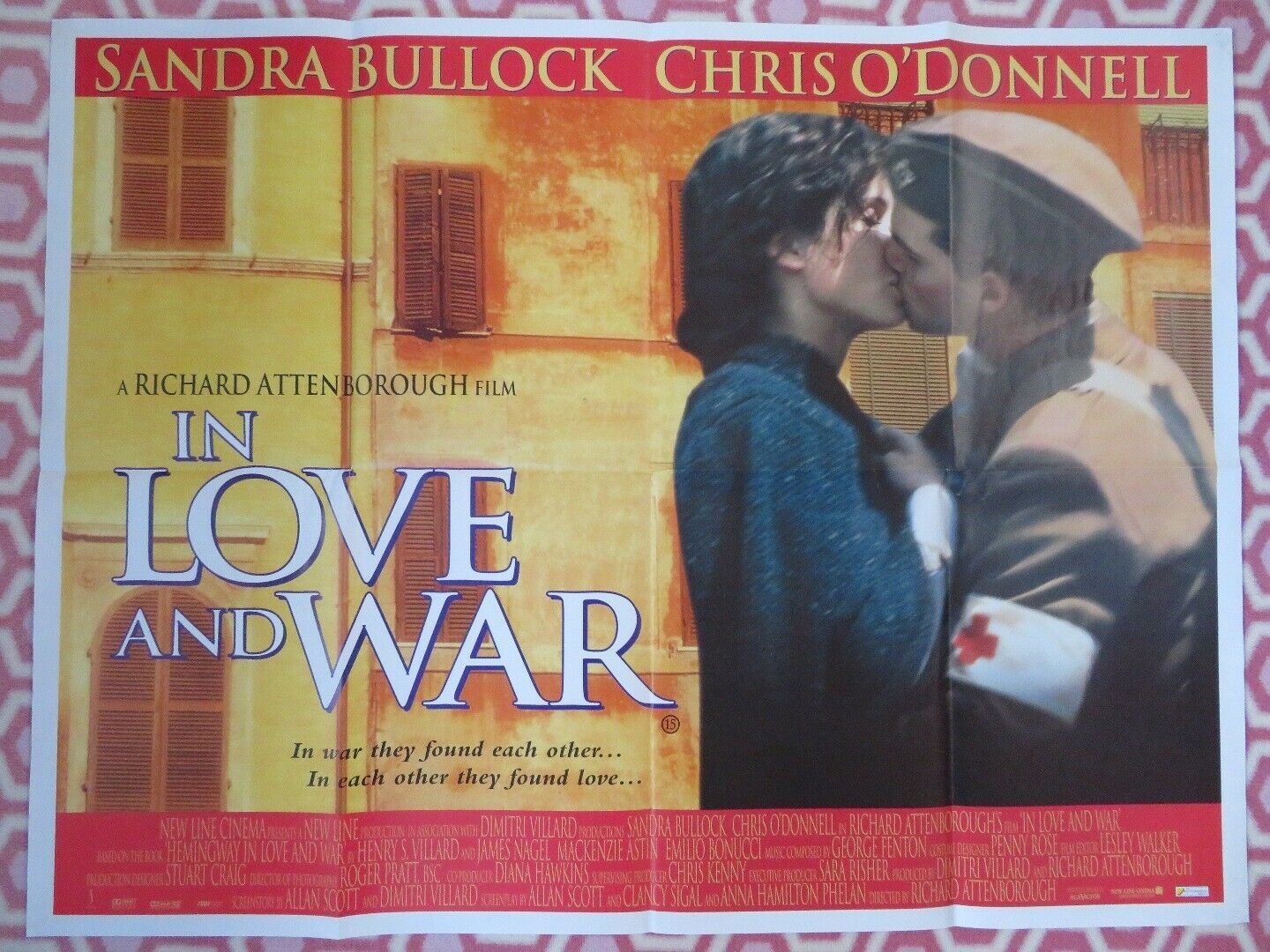 IN LOVE AND WAR BRITISH QUAD (30"x40")POSTER SANDRA BULLOCK RICHARD ATTENBOROUGH