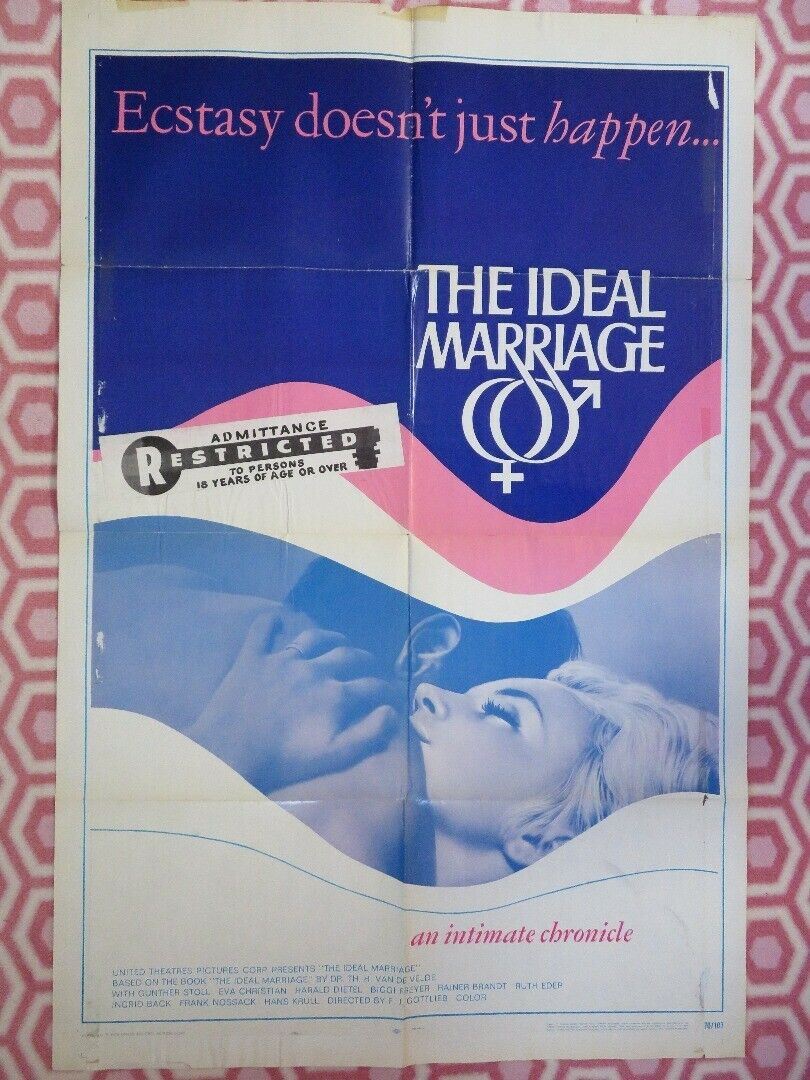 THE IDEAL MARRIAGE US ONE SHEET POSTER DR.TH.H.VAN DE VELDE 1970