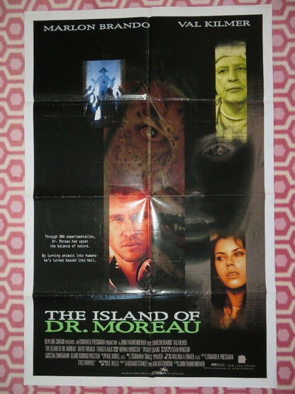 THE ISLAND OF DR.MOREAU ONE SHEET POSTER VAL KILMER MARLON BRANDO '96