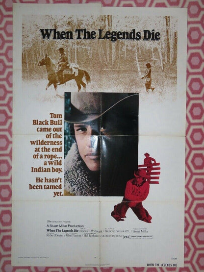 WHEN THE LEGENDS DIE US ONE SHEET POSTER RICHARD WIDMARK HAL BORLAND