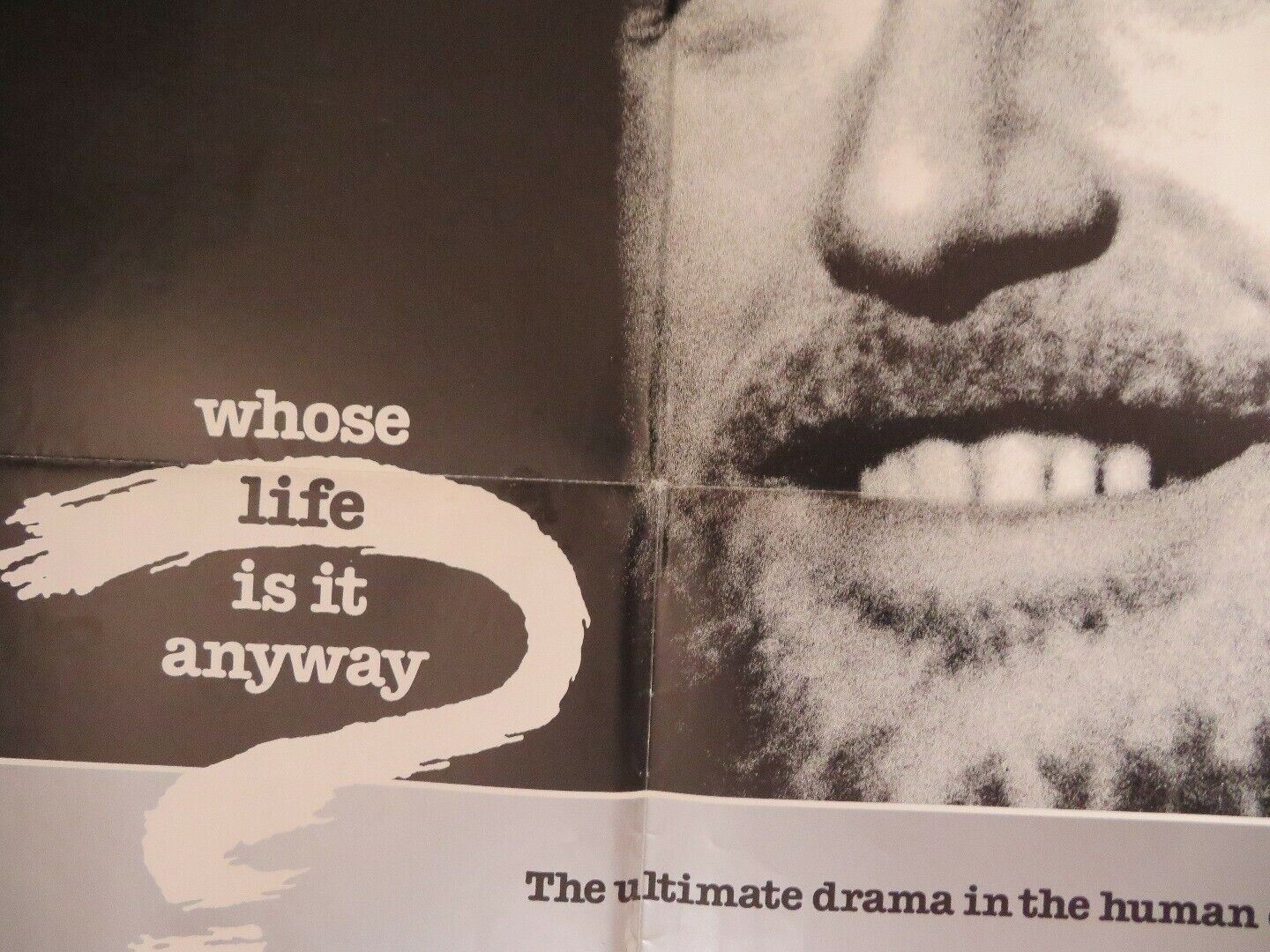 WHOSE LIFE IS IT ANYWAY? US ONE SHEET POSTER RICHARD DREYFUSS BADHAM