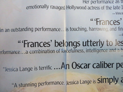 FRANCES US ONE SHEET POSTER JESSICA LANGE SAM SHEPARD KIM STANLEY