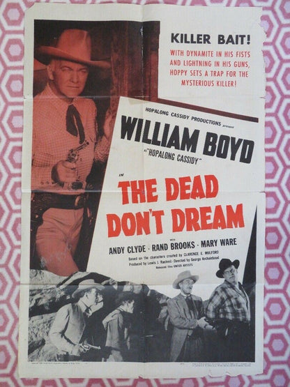 THE DEAD DON'T DREAM US ONE SHEET POSTER ANDY CLYDE RAND BROOKS 1947