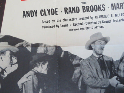 THE DEAD DON'T DREAM US ONE SHEET POSTER ANDY CLYDE RAND BROOKS 1947