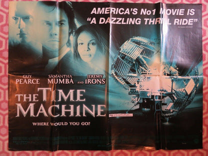 THE TIME MACHINE BRITISH QUAD (30"x 40") POSTER GUY PEARCE SAMANTHA MUMBA 2002