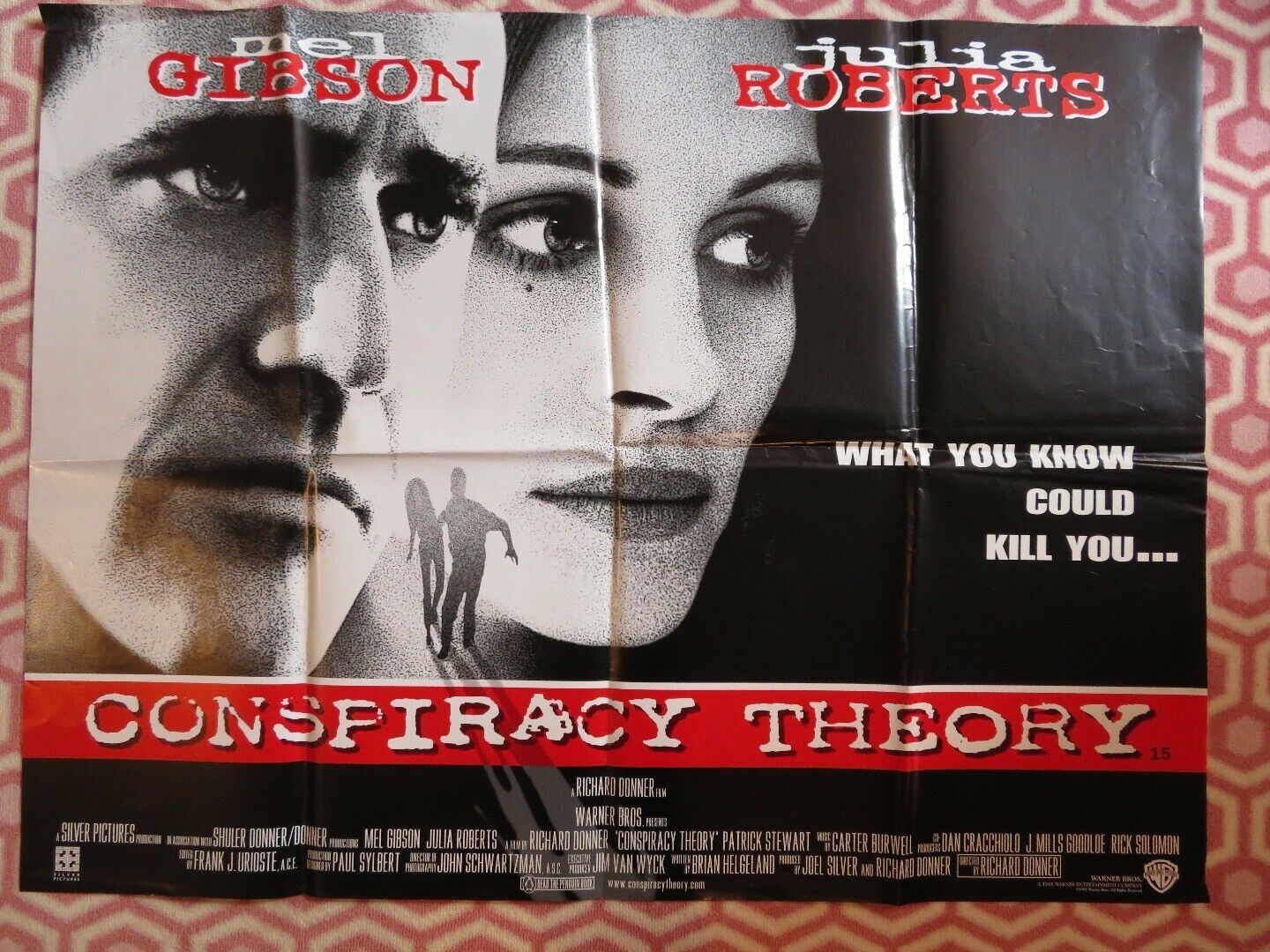 CONSPIRACY THEORY BRITISH QUAD (30"x 40") POSTER MEL GIBSON JULIA ROBERTS 1997