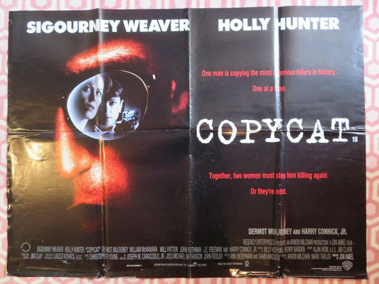 COPYCAT BRITISH QUAD (30"x 40") POSTER SIGOURNEY WEAVER HOLLY HUNTER 1995