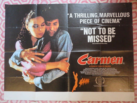 CARMEN BRITISH QUAD (30" x 40") POSTER ANTONI GADES LAURA DEL SOL CARLOS SAURA