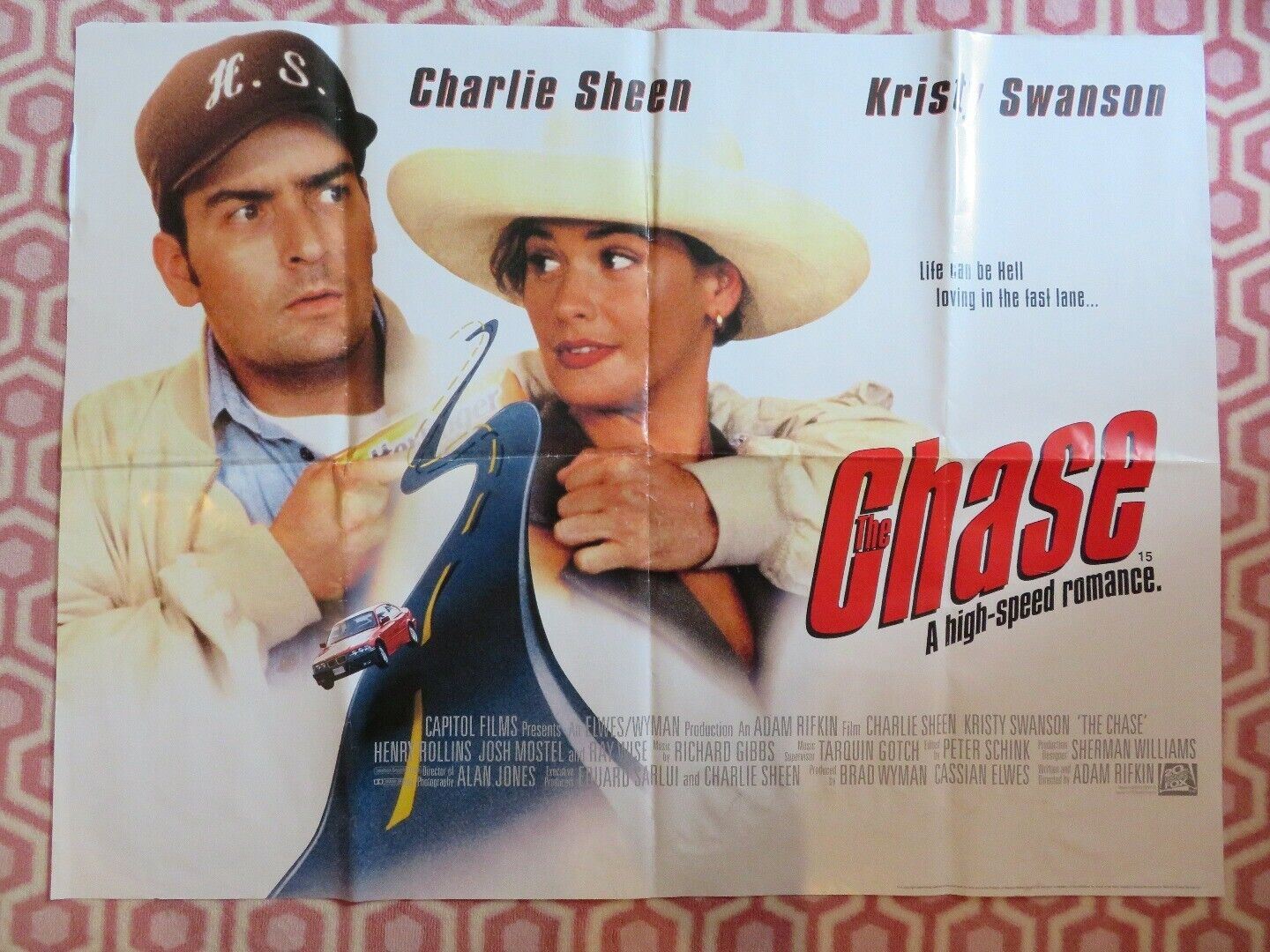 THE CHASE BRITISH QUAD(30 x 40)POSTER CHARLIE SHEEN KRISTY SWANSON HENRY ROLLINS